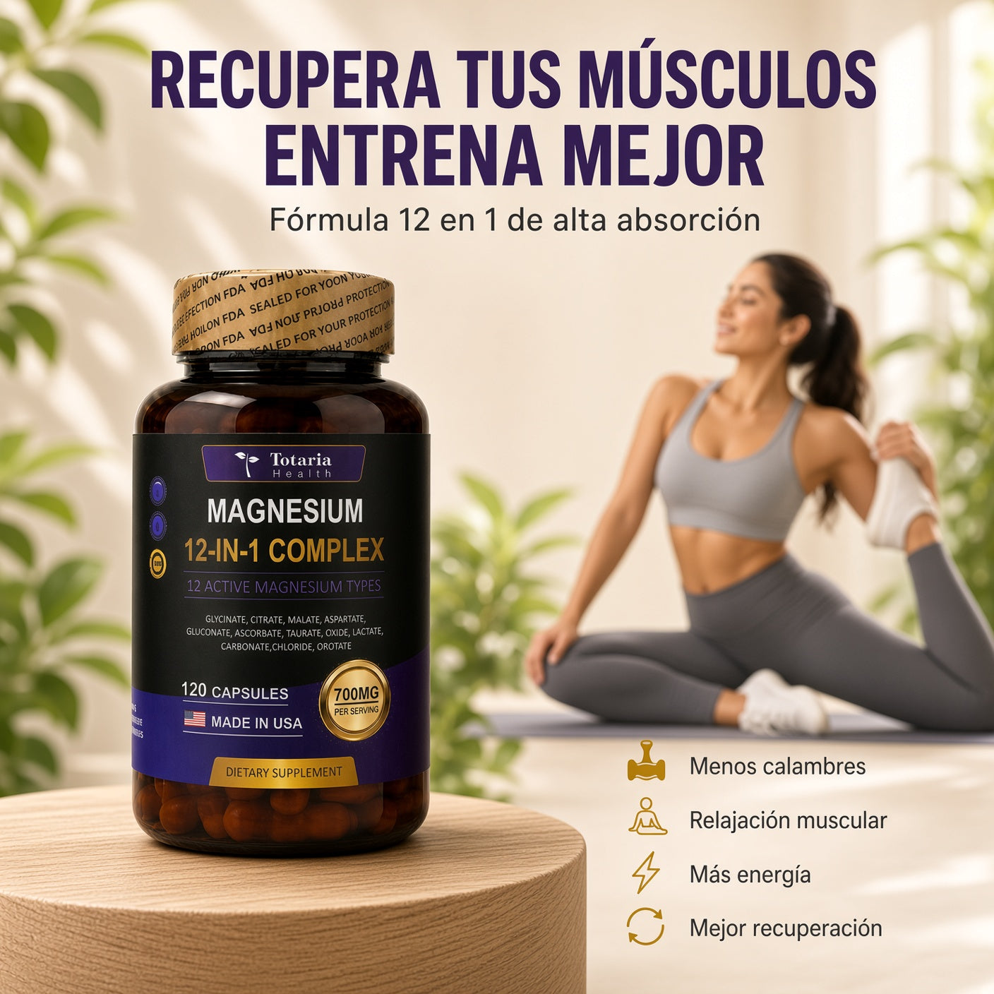 Magnesium 12 en 1 Complex - Mejora el sueño y reduce el estrés