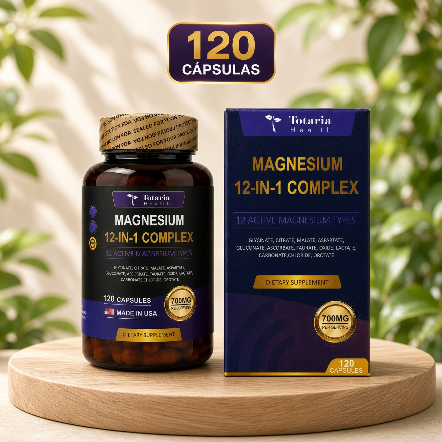 Magnesium 12 en 1 Complex - Mejora el sueño y reduce el estrés